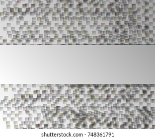 Abstract background with squares and area for text. Vector illustration.