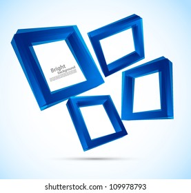Abstract background with squares in blue color