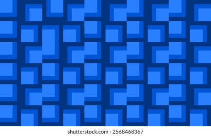 abstract background with squares blue rectangle block vertical strip seamless repeat pattern, replete patter image design for fabric print or wallpaper or wrap package print, blue background, fuzzy