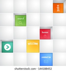 Abstract background with squares. Can be used for website design and  business presentations. Vector illustration