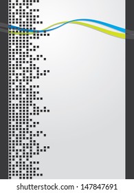 Abstract background with squares and color waves