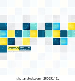 Abstract background with squares of different colors