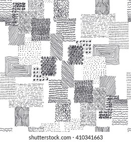 Abstract background squares with different shading. Handmade ink. Pattern