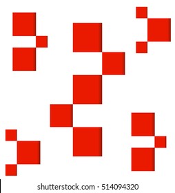 Abstract background with squares, geometric shapes, bright vector illustration, eps 10