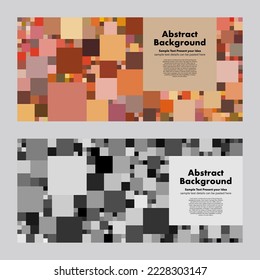 Abstract background squares geometric vector design, horizontal banner websites wallpaper backdrop cover brochures layout templates business cards, multicolor pixels, cube grid mosaic blocks tiles 