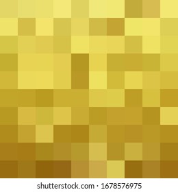 Abstract background of squares. Golden mosaic background. Vector background.