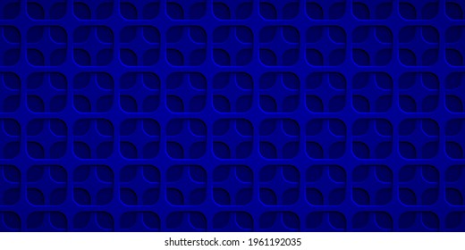 Fondo abstracto con agujeros cuadrados en colores azules