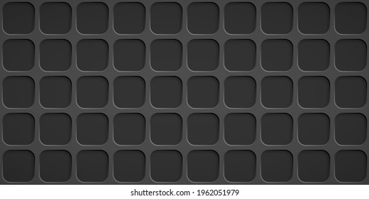 Abstract background with squares holes in gray colors