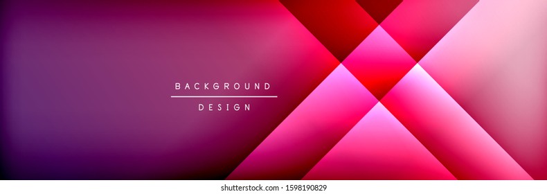 Abstract background - squares and lines composition created with lights and shadows. Technology or business digital template. Trendy simple fluid color gradient abstract background with dynamic