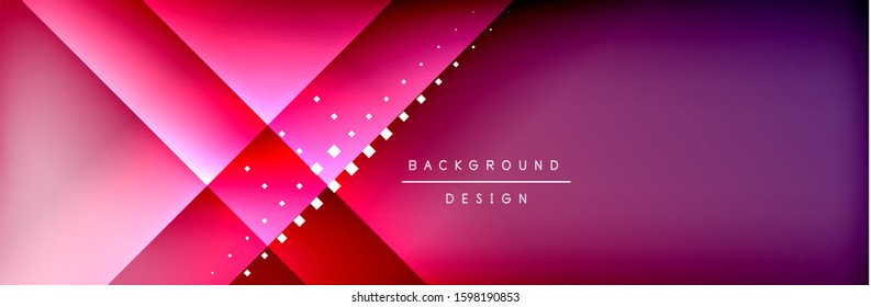 Abstract background - squares and lines composition created with lights and shadows. Technology or business digital template. Trendy simple fluid color gradient abstract background with dynamic