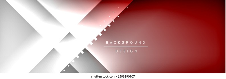 Abstract background - squares and lines composition created with lights and shadows. Technology or business digital template. Trendy simple fluid color gradient abstract background with dynamic