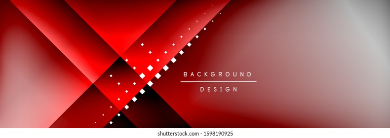 Abstract background - squares and lines composition created with lights and shadows. Technology or business digital template. Trendy simple fluid color gradient abstract background with dynamic