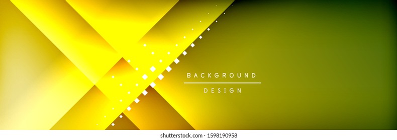 Abstract background - squares and lines composition created with lights and shadows. Technology or business digital template. Trendy simple fluid color gradient abstract background with dynamic