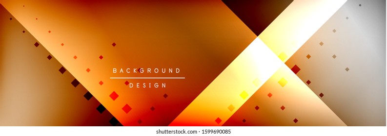 Abstract background - squares and lines composition created with lights and shadows. Technology or business digital template. Trendy simple fluid color gradient abstract background with dynamic