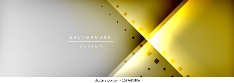 Abstract background - squares and lines composition created with lights and shadows. Technology or business digital template. Trendy simple fluid color gradient abstract background with dynamic