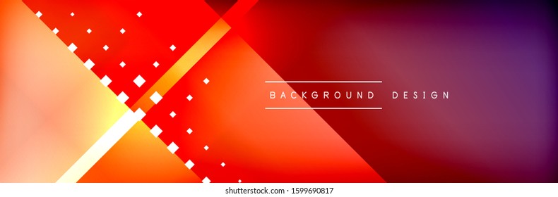 Abstract background - squares and lines composition created with lights and shadows. Technology or business digital template. Trendy simple fluid color gradient abstract background with dynamic