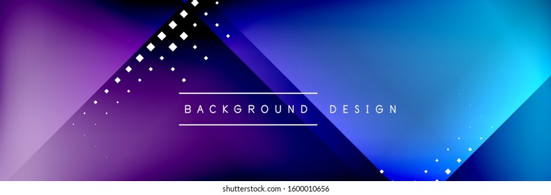 Abstract background - squares and lines composition created with lights and shadows. Technology or business digital template. Trendy simple fluid color gradient abstract background with dynamic