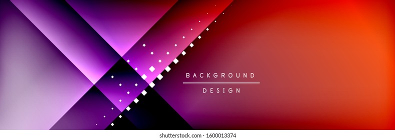 Abstract background - squares and lines composition created with lights and shadows. Technology or business digital template. Trendy simple fluid color gradient abstract background with dynamic