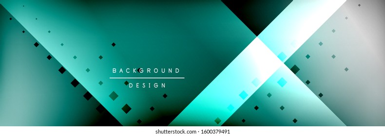 Abstract background - squares and lines composition created with lights and shadows. Technology or business digital template. Trendy simple fluid color gradient abstract background with dynamic