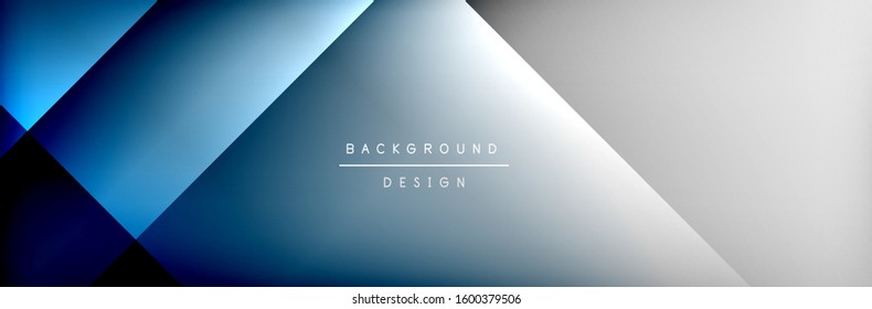 Abstract background - squares and lines composition created with lights and shadows. Technology or business digital template. Trendy simple fluid color gradient abstract background with dynamic