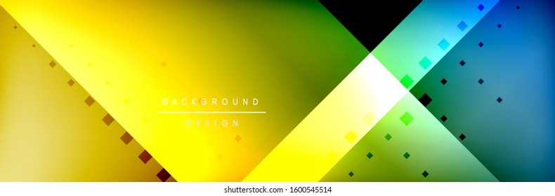 Abstract background - squares and lines composition created with lights and shadows. Technology or business digital template. Trendy simple fluid color gradient abstract background with dynamic