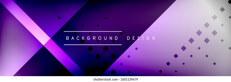 Abstract background - squares and lines composition created with lights and shadows. Technology or business digital template. Trendy simple fluid color gradient abstract background with dynamic