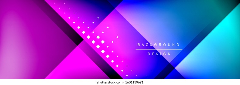 Abstract background - squares and lines composition created with lights and shadows. Technology or business digital template. Trendy simple fluid color gradient abstract background with dynamic