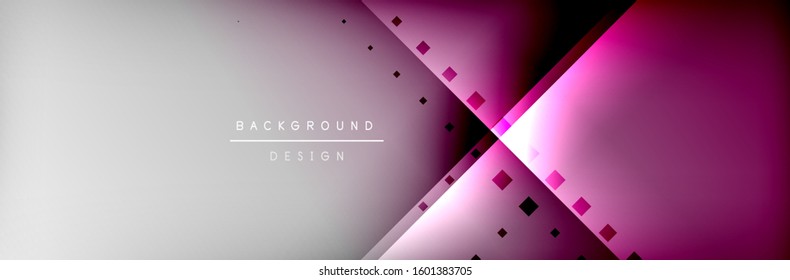 Abstract background - squares and lines composition created with lights and shadows. Technology or business digital template. Trendy simple fluid color gradient abstract background with dynamic