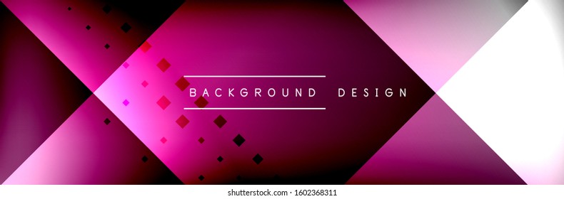Abstract background - squares and lines composition created with lights and shadows. Technology or business digital template. Trendy simple fluid color gradient abstract background with dynamic