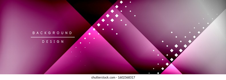 Abstract background - squares and lines composition created with lights and shadows. Technology or business digital template. Trendy simple fluid color gradient abstract background with dynamic