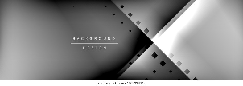 Abstract background - squares and lines composition created with lights and shadows. Technology or business digital template. Trendy simple fluid color gradient abstract background with dynamic