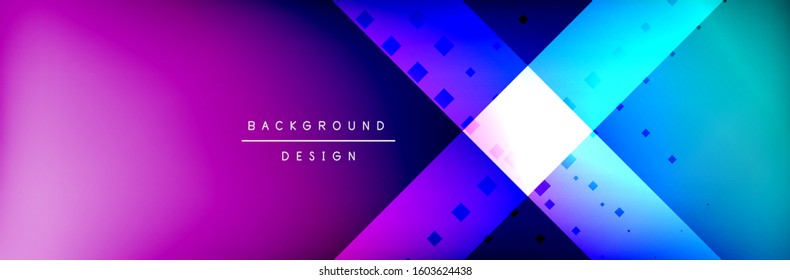 Abstract background - squares and lines composition created with lights and shadows. Technology or business digital template. Trendy simple fluid color gradient abstract background with dynamic