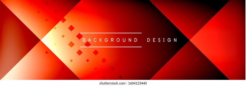 Abstract background - squares and lines composition created with lights and shadows. Technology or business digital template. Trendy simple fluid color gradient abstract background with dynamic