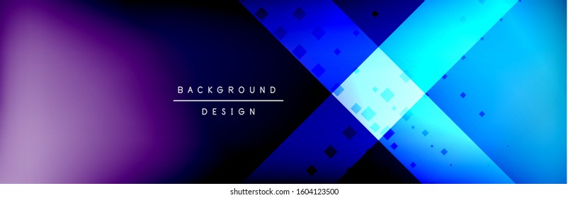 Abstract background - squares and lines composition created with lights and shadows. Technology or business digital template. Trendy simple fluid color gradient abstract background with dynamic