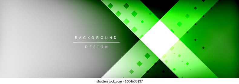 Abstract background - squares and lines composition created with lights and shadows. Technology or business digital template. Trendy simple fluid color gradient abstract background with dynamic