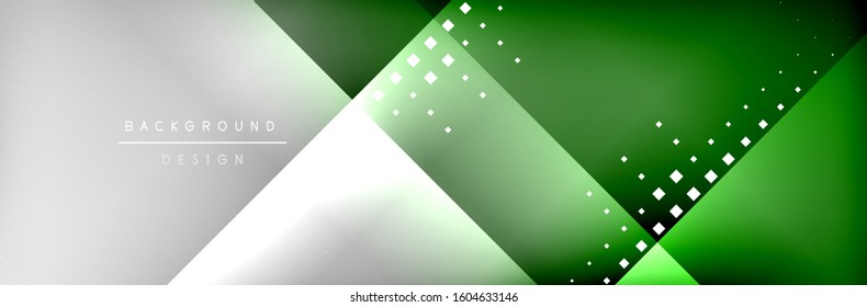 Abstract background - squares and lines composition created with lights and shadows. Technology or business digital template. Trendy simple fluid color gradient abstract background with dynamic