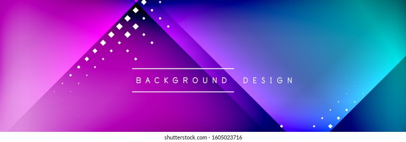 Abstract background - squares and lines composition created with lights and shadows. Technology or business digital template. Trendy simple fluid color gradient abstract background with dynamic