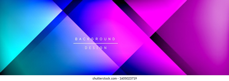 Abstract background - squares and lines composition created with lights and shadows. Technology or business digital template. Trendy simple fluid color gradient abstract background with dynamic