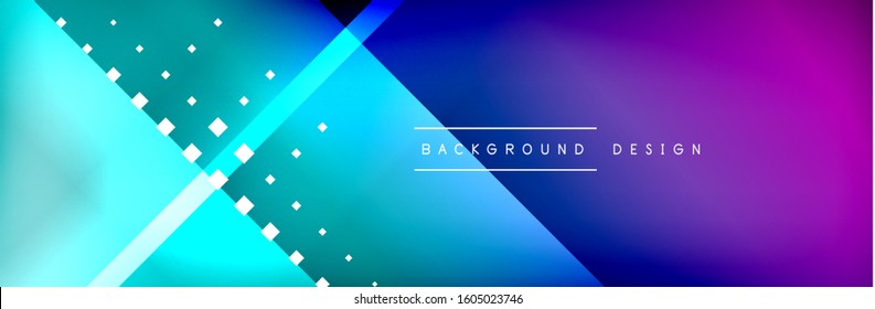 Abstract background - squares and lines composition created with lights and shadows. Technology or business digital template. Trendy simple fluid color gradient abstract background with dynamic