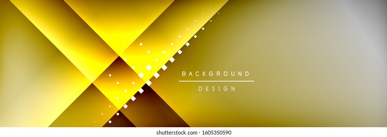 Abstract background - squares and lines composition created with lights and shadows. Technology or business digital template. Trendy simple fluid color gradient abstract background with dynamic