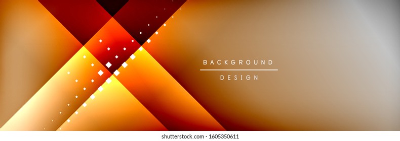 Abstract background - squares and lines composition created with lights and shadows. Technology or business digital template. Trendy simple fluid color gradient abstract background with dynamic