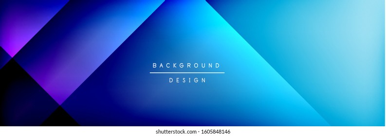 Abstract background - squares and lines composition created with lights and shadows. Technology or business digital template. Trendy simple fluid color gradient abstract background with dynamic