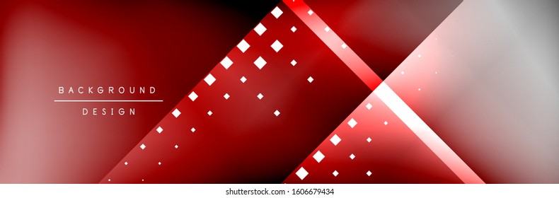 Abstract background - squares and lines composition created with lights and shadows. Technology or business digital template. Trendy simple fluid color gradient abstract background with dynamic