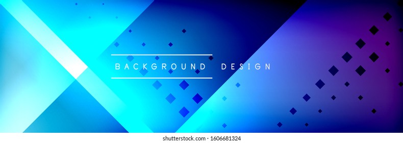 Abstract background - squares and lines composition created with lights and shadows. Technology or business digital template. Trendy simple fluid color gradient abstract background with dynamic