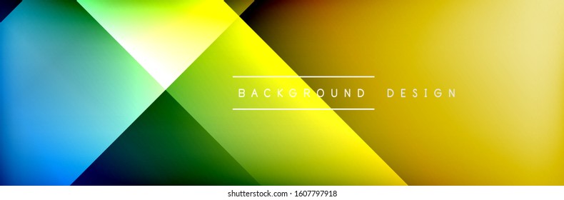Abstract background - squares and lines composition created with lights and shadows. Technology or business digital template. Trendy simple fluid color gradient abstract background with dynamic