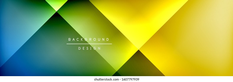 Abstract background - squares and lines composition created with lights and shadows. Technology or business digital template. Trendy simple fluid color gradient abstract background with dynamic
