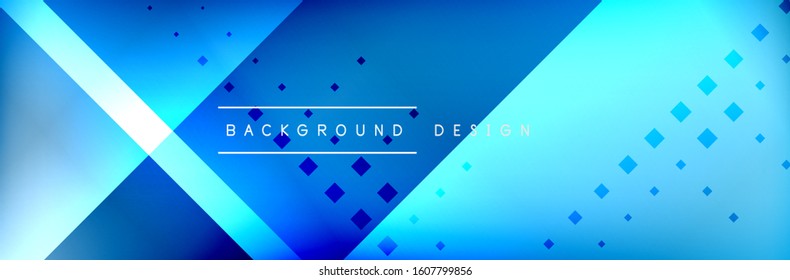 Abstract background - squares and lines composition created with lights and shadows. Technology or business digital template. Trendy simple fluid color gradient abstract background with dynamic