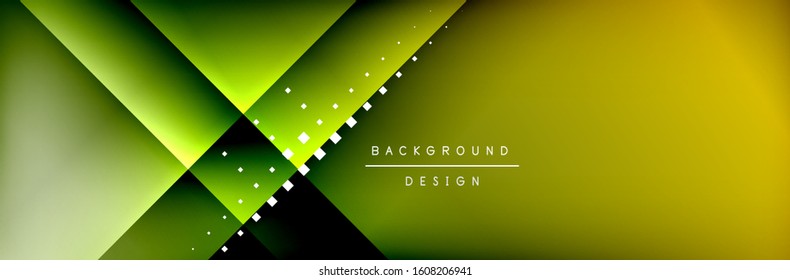 Abstract background - squares and lines composition created with lights and shadows. Technology or business digital template. Trendy simple fluid color gradient abstract background with dynamic
