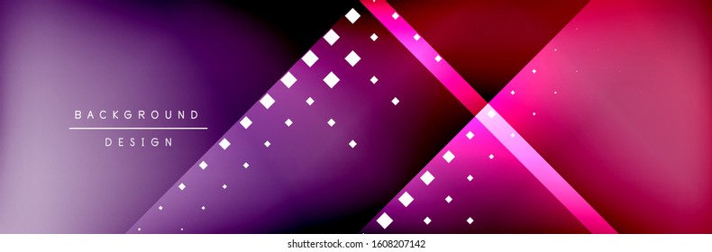 Abstract background - squares and lines composition created with lights and shadows. Technology or business digital template. Trendy simple fluid color gradient abstract background with dynamic