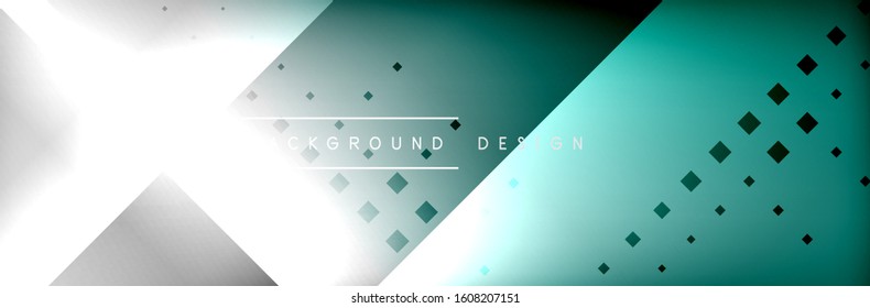 Abstract background - squares and lines composition created with lights and shadows. Technology or business digital template. Trendy simple fluid color gradient abstract background with dynamic